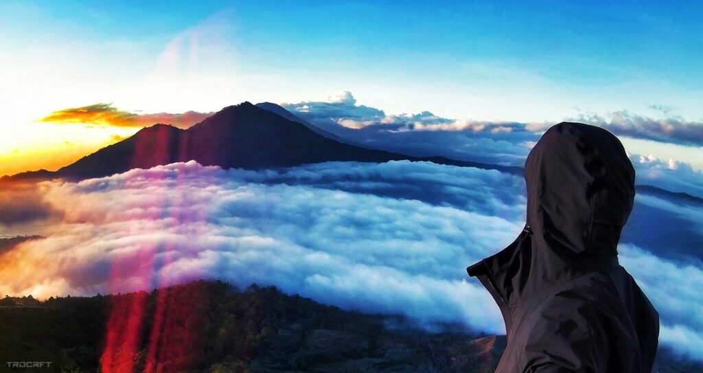 wearing Triple Aught Design at mount-batur-bali-raptor-hoodie (1)